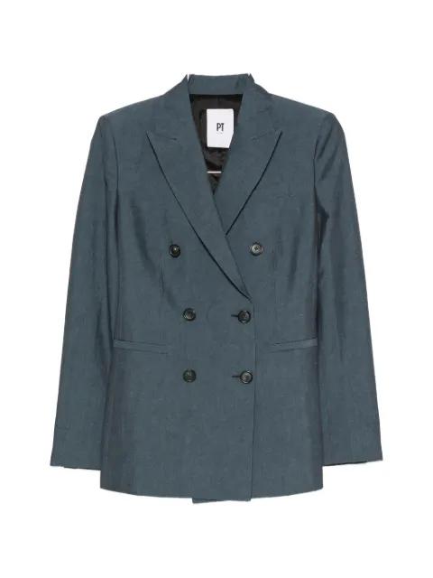 double-breasted peak-lapel blazer by PT TORINO