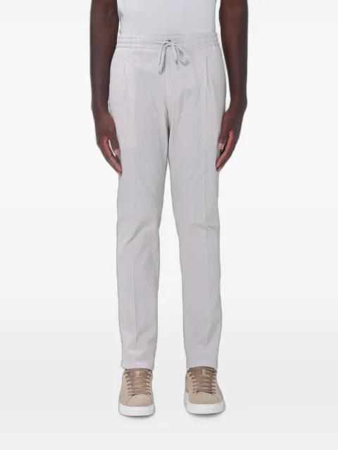 drawstring seersucker trousers by PT TORINO