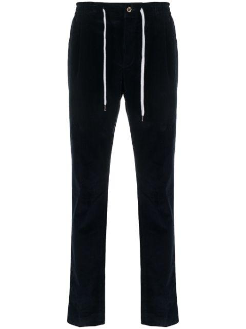 drawstring-waist straight-leg corduroy trousers by PT TORINO