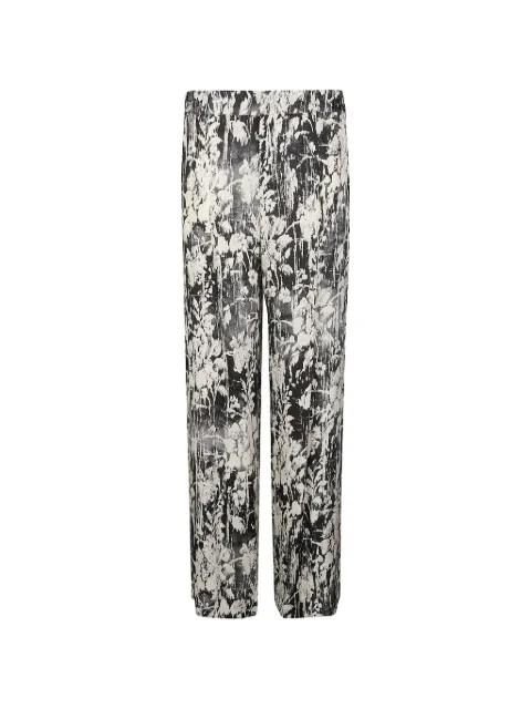floral-print wide-leg trousers by PT TORINO