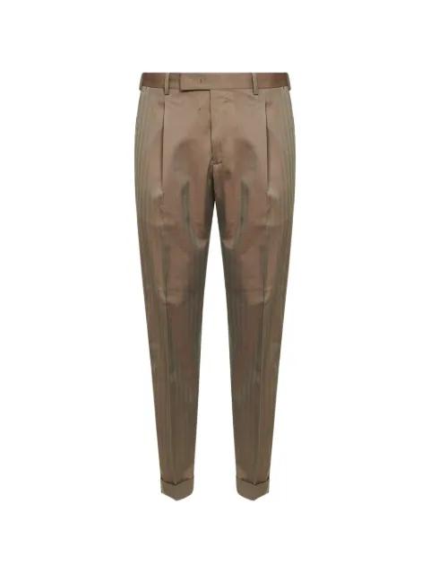 herringbone pleated trousers by PT TORINO