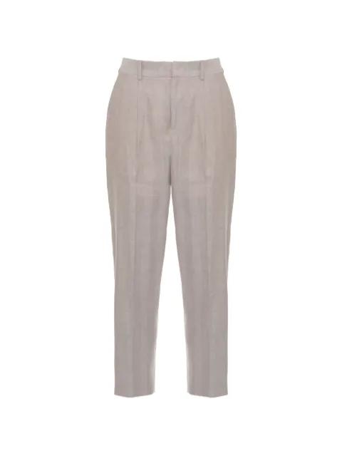 herringbone pleated trousers by PT TORINO