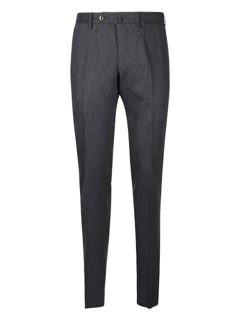 metallic-finish wool pants by PT TORINO