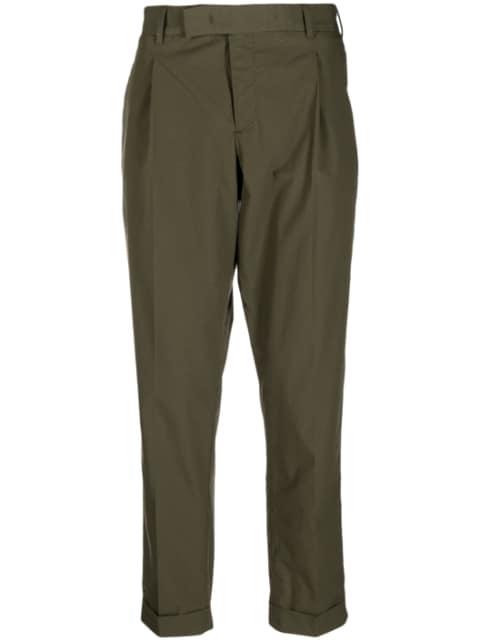 pleat-detail straight-leg trousers by PT TORINO