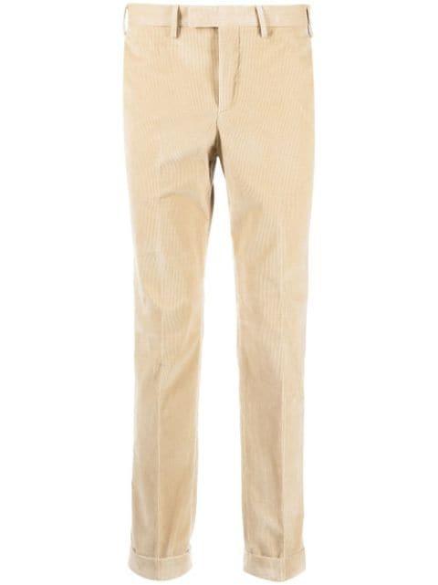 slim-cut corduroy trousers by PT TORINO