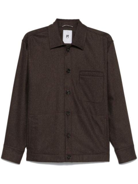 spread-collar shirt jacket by PT TORINO