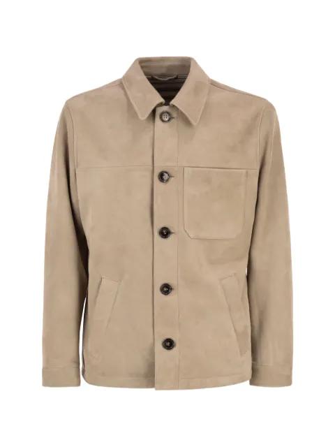 suede shirt jacket by PT TORINO