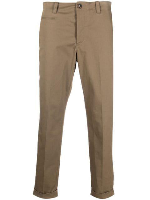 tapered-leg cropped trousers by PT TORINO