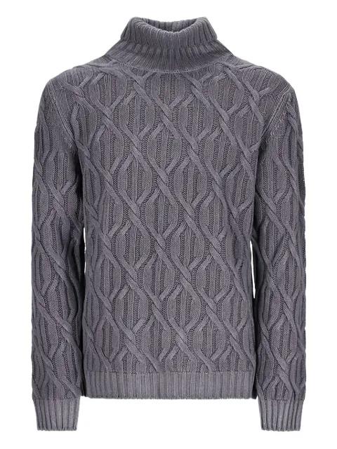 turtleneck cable-knit sweater by PT TORINO