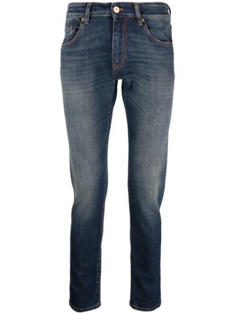 washed slim-cut jeans by PT TORINO