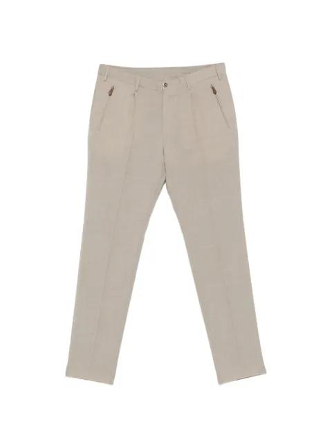 zip-fastening belt-loop trousers by PT TORINO