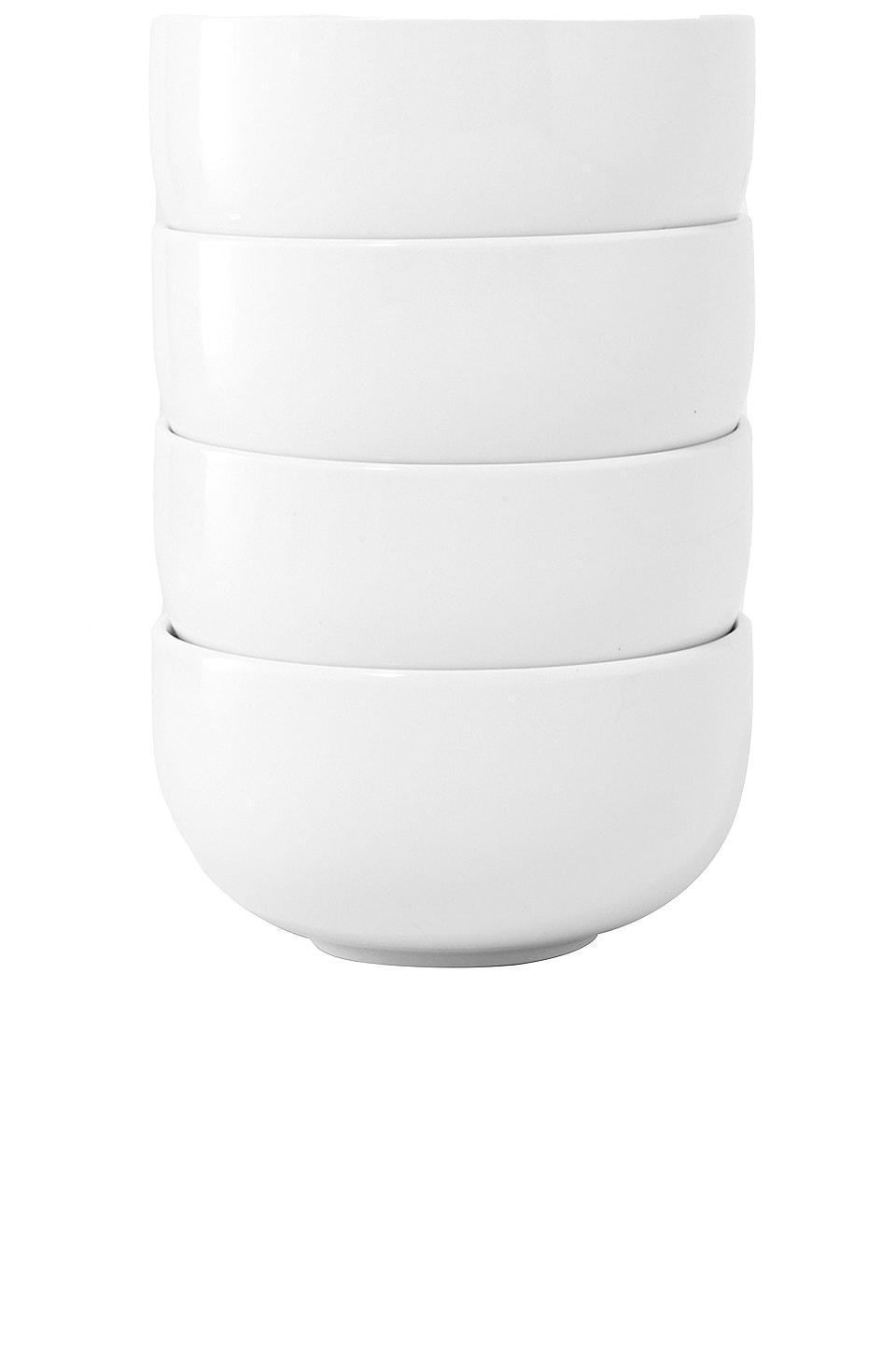 Public Goods Ceramic Cereal Bowl Set of 4 in White by PUBLIC GOODS