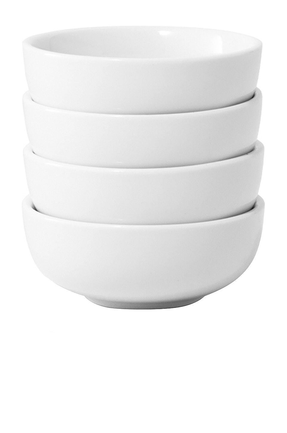 Public Goods Ceramic Mini Bowls Set of 4 in White by PUBLIC GOODS