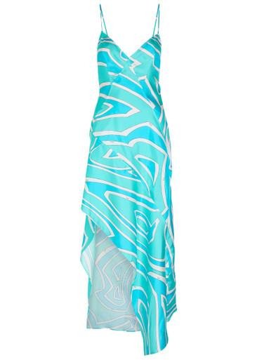Abito printed silk-twill midi dress by PUCCI