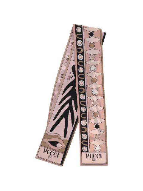 Angoli Soleil-print silk twill scarf by PUCCI