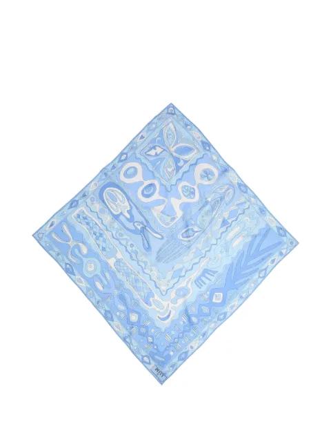 Angoli-print silk scarf by PUCCI
