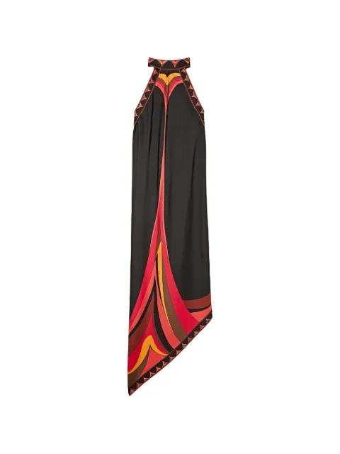 Fari-print silk dress by PUCCI