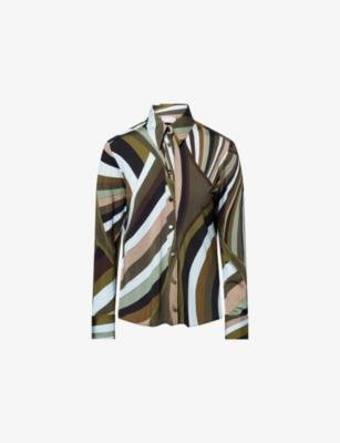 Iride Printed Satin Shirt by PUCCI