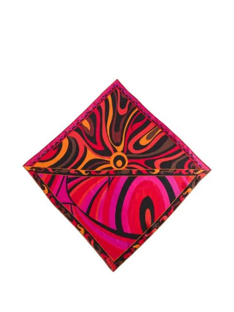Iride and Marmo-print silk carrè by PUCCI