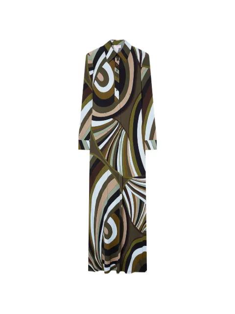 Iride-print chemisier dress by PUCCI