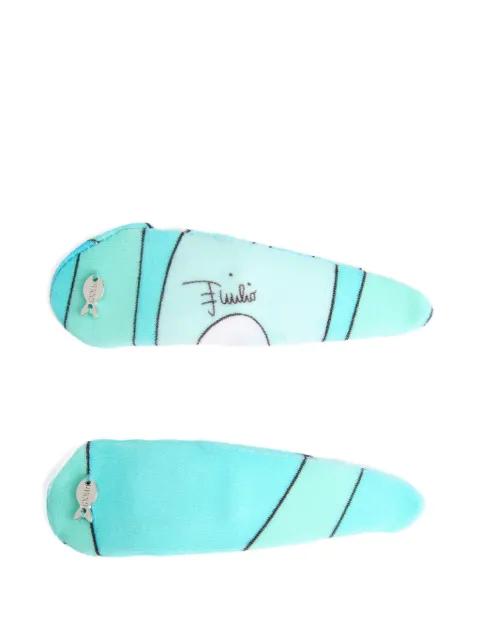 Iride-print hair clip (pack of two) by PUCCI
