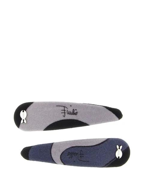 Iride-print hair clip (pack of two) by PUCCI