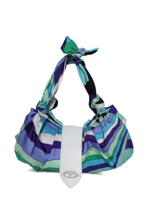Iride-print knotted shoulder bag by PUCCI