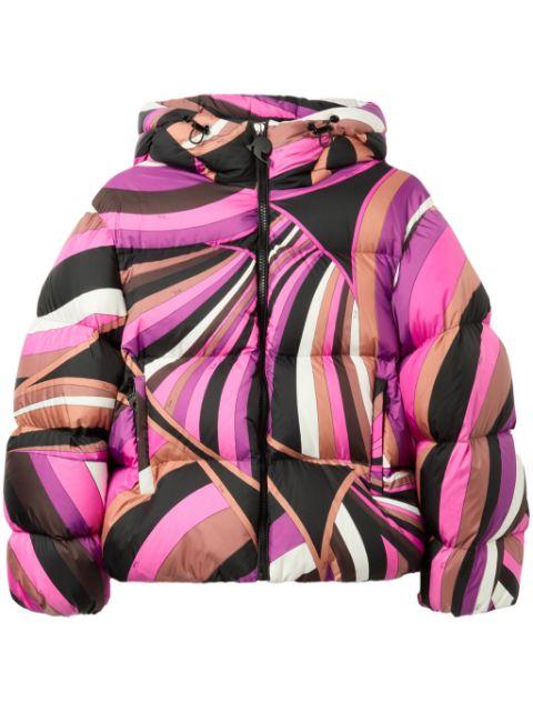 Iride-print puffer jacket by PUCCI