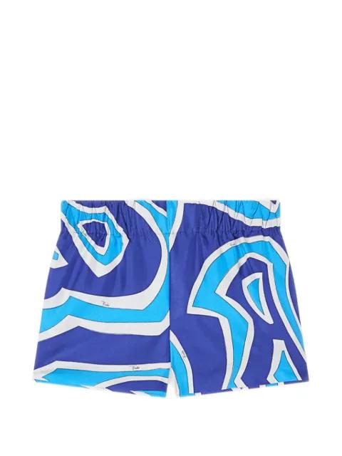 Iride-print silk shorts by PUCCI