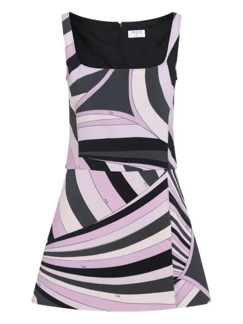 Iride-print sleeveless mini dress by PUCCI