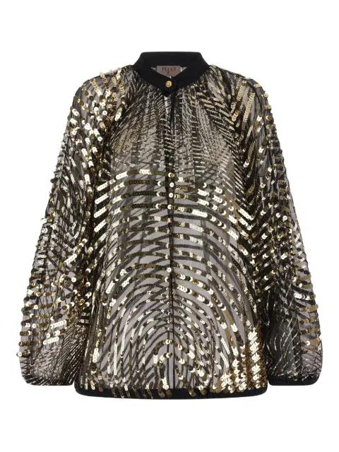Iride sequin-embellished blouse by PUCCI