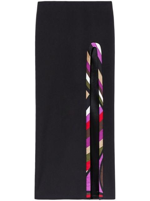 Iride-trim maxi skirt by PUCCI