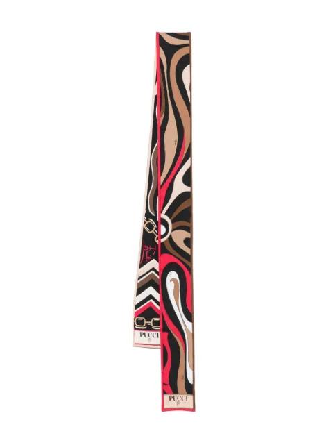 Istrice Marmo-print silk scarf by PUCCI