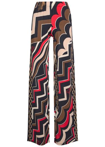 Istrice printed satin trousers by PUCCI