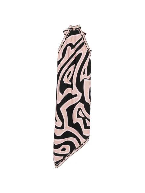 Labirinto asymmetric high-neck dress by PUCCI