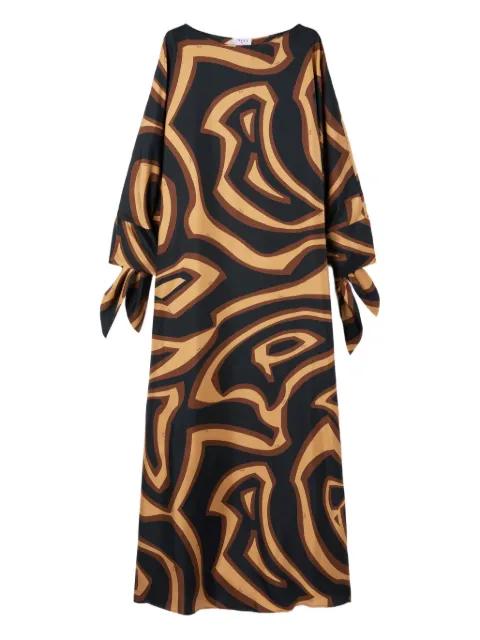 Labirinto-print kaftan-style maxi dress by PUCCI
