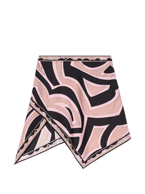 Labirinto print silk scarf skirt by PUCCI