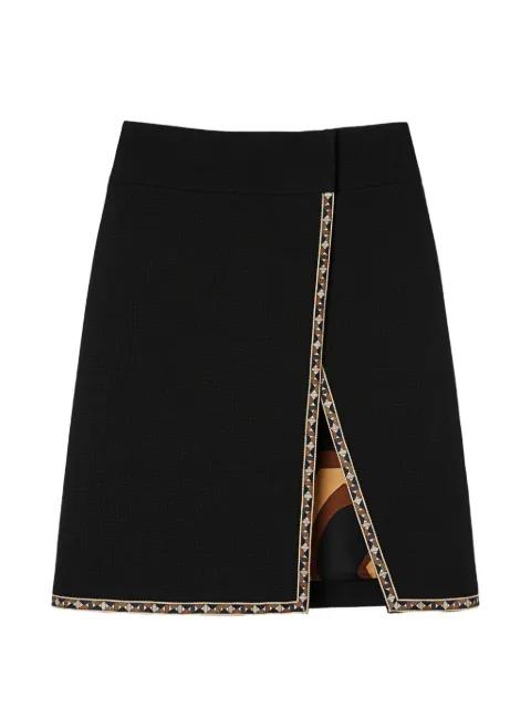 Labirinto-print wool skirt by PUCCI
