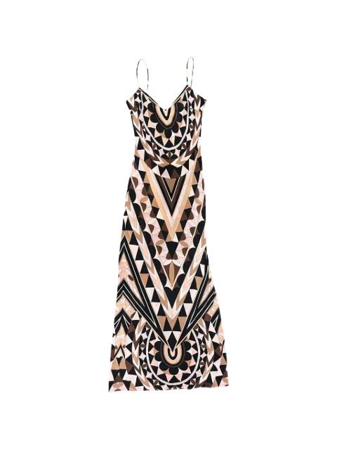 Manuba geometric-pattern dress by PUCCI