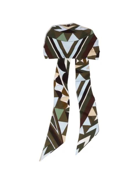 Manuba-print silk bandana hat by PUCCI