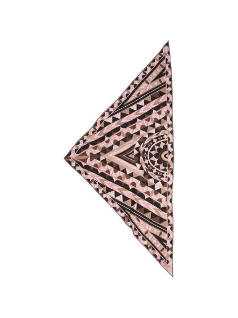 Manuba print silk triangle scarf by PUCCI