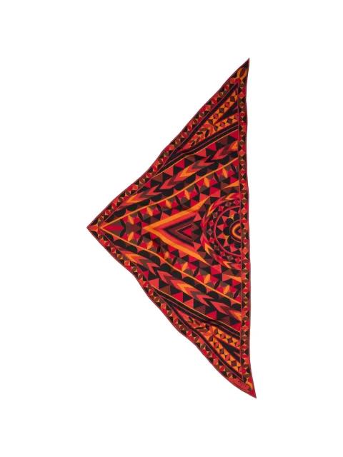 Manuba-print silk triangle scarf by PUCCI