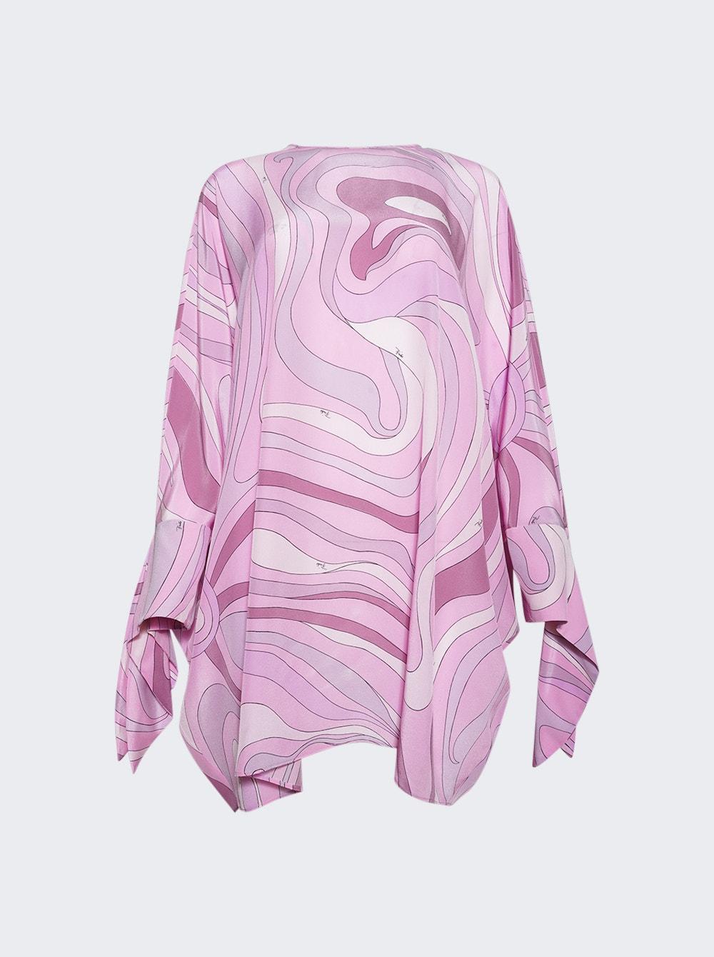 Marmo-print Silk Kaftan Peony  | The Webster by PUCCI