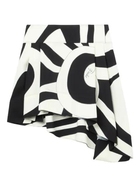 Marmo-print asymmetrical mini skirt by PUCCI