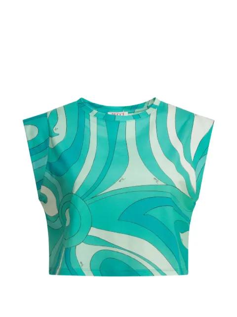Marmo-print cropped top by PUCCI