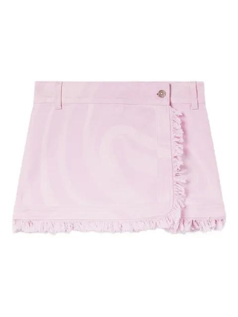 Marmo-print denim skirt by PUCCI