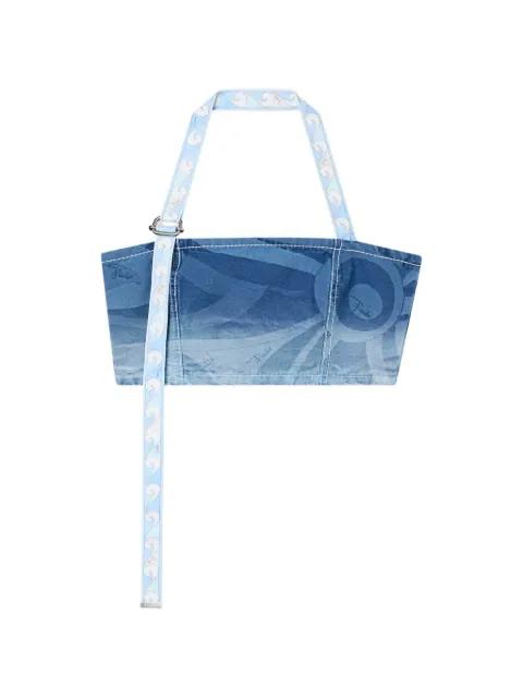 Marmo print denim top by PUCCI