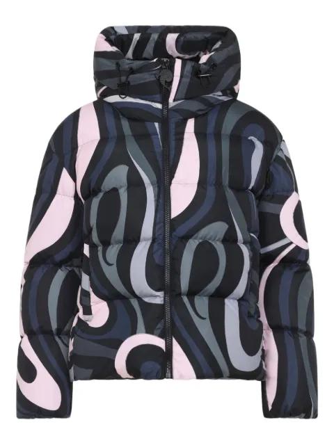 Marmo-print down jacket by PUCCI