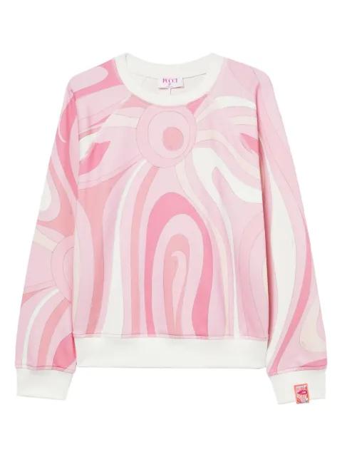 Marmo-print fleece sweatshirt by PUCCI