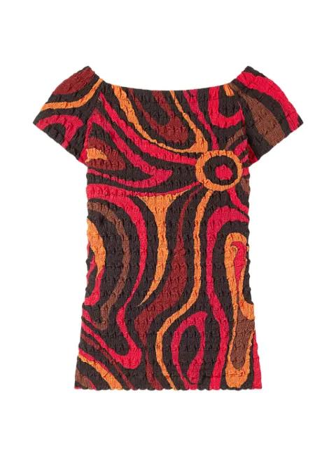 Marmo-print shibori top by PUCCI
